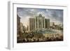 The Trevi Fountain in Rome (Pope Benidict XIV Visits the Trevi Fountain in Rom), 18th Century-Giovanni Paolo Panini-Framed Giclee Print