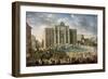 The Trevi Fountain in Rome (Pope Benidict XIV Visits the Trevi Fountain in Rom), 18th Century-Giovanni Paolo Panini-Framed Premium Giclee Print