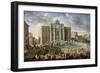 The Trevi Fountain in Rome (Pope Benidict XIV Visits the Trevi Fountain in Rom), 18th Century-Giovanni Paolo Panini-Framed Premium Giclee Print