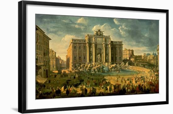 The Trevi Fountain in Rome-Giovanni Paolo Pannini-Framed Art Print