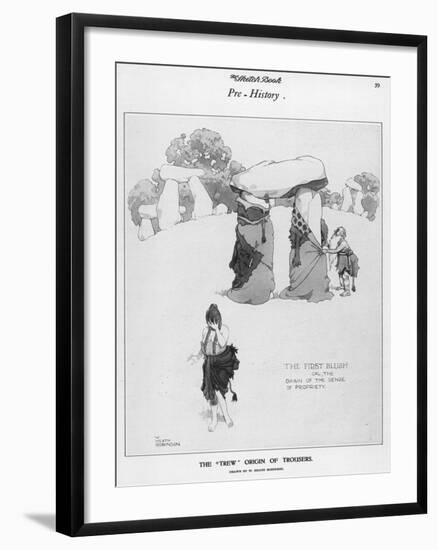 The Trew Origin of Trousers-William Heath Robinson-Framed Art Print