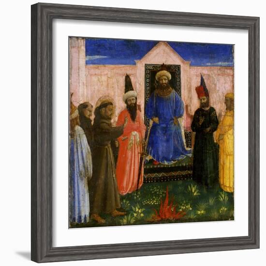 The Trial by Fire of St. Francis before the Sultan, C.1435-40-Fra Angelico-Framed Giclee Print