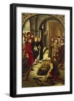 The Trial by Fire (The Burning of the Books or St. Dominic De Guzman and the Albigensians)-Pedro Berruguete-Framed Giclee Print