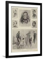 The Trial of Captain Dreyfus at Rennes, Sketches in Court-Charles Paul Renouard-Framed Giclee Print