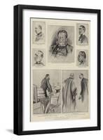 The Trial of Captain Dreyfus at Rennes, Sketches in Court-Charles Paul Renouard-Framed Giclee Print