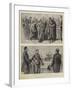 The Trial of Captain Dreyfus at Rennes, Sketches in Court-null-Framed Giclee Print