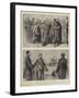 The Trial of Captain Dreyfus at Rennes, Sketches in Court-null-Framed Giclee Print