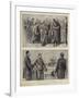 The Trial of Captain Dreyfus at Rennes, Sketches in Court-null-Framed Giclee Print