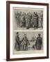 The Trial of Captain Dreyfus at Rennes, Sketches in Court-null-Framed Giclee Print