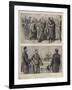The Trial of Captain Dreyfus at Rennes, Sketches in Court-null-Framed Giclee Print