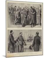 The Trial of Captain Dreyfus at Rennes, Sketches in Court-null-Mounted Giclee Print