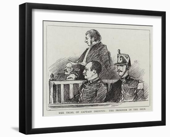 The Trial of Captain Dreyfus, the Prisoner in the Dock-null-Framed Giclee Print