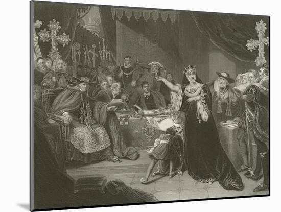 The Trial of Catherine of Aragon, 1529-George Henry Harlow-Mounted Giclee Print