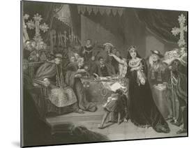 The Trial of Catherine of Aragon, 1529-George Henry Harlow-Mounted Giclee Print