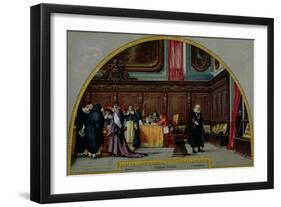 The Trial of Galileo Galilei in 1633-Nicolo Barabino-Framed Giclee Print