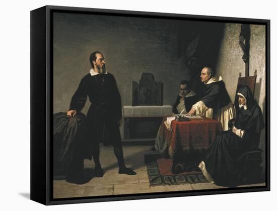 The Trial of Galileo-Cristiano Banti-Framed Stretched Canvas