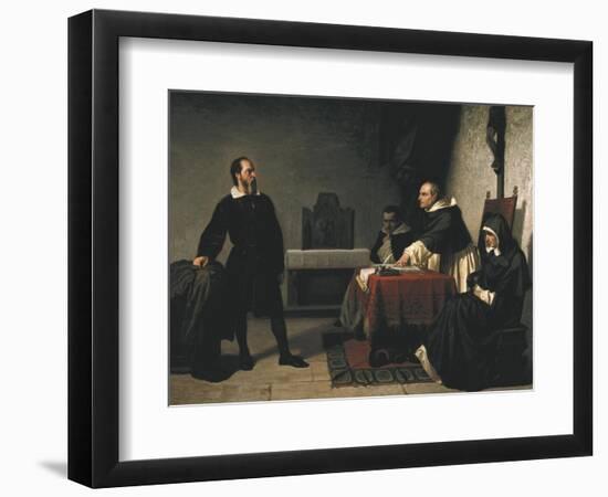 The Trial of Galileo-Cristiano Banti-Framed Art Print