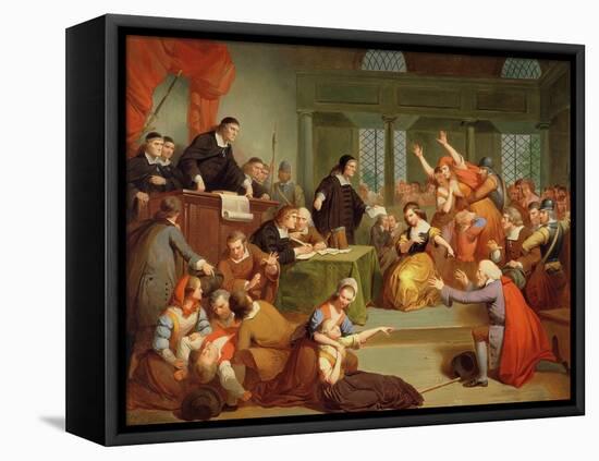 The Trial of George Jacobs, 5th August 1692, 1855-Tompkins Harrison Matteson-Framed Stretched Canvas