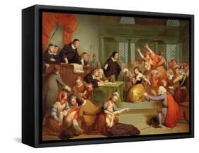 The Trial of George Jacobs, 5th August 1692, 1855-Tompkins Harrison Matteson-Framed Stretched Canvas