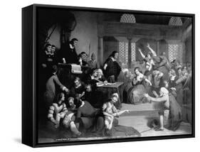 The Trial of George Jacobs, August 5, 1692-Tompkins H. Matteson-Framed Stretched Canvas