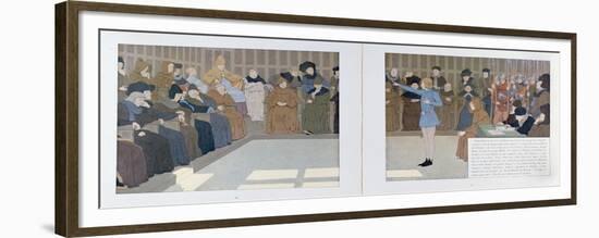 The Trial of Joan of Arc in Rouen Castle in 1431 from 'Jeanne D'Arc', C.1910-Louis Maurice Boutet De Monvel-Framed Premium Giclee Print