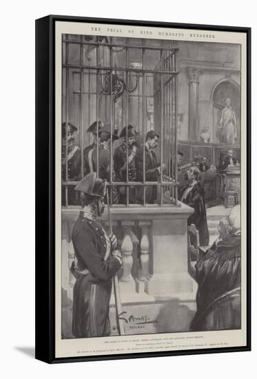 The Trial of King Humbert's Murderer-G.S. Amato-Framed Stretched Canvas