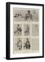 The Trial of Mons Zola in Paris, Sketches in Court-Charles Paul Renouard-Framed Giclee Print