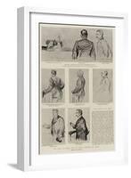 The Trial of Mons Zola in Paris, Sketches in Court-Charles Paul Renouard-Framed Giclee Print