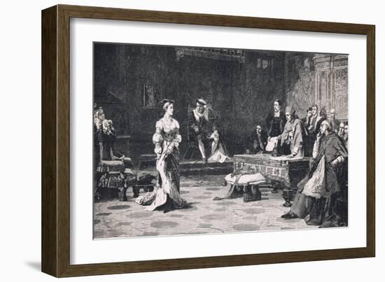 The Trial of Queen Catherine 1528-Lattanzio Querena-Framed Giclee Print