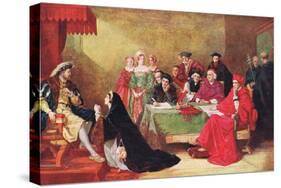 The Trial of Queen Catherine, Illustration from 'Hutchinson's History of the Nations', c.1910-Henry Nelson O'Neil-Stretched Canvas