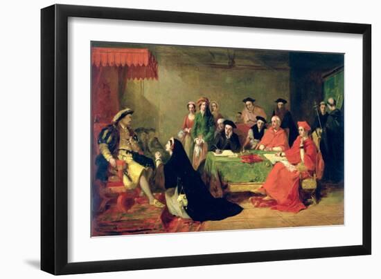 The Trial of Queen Catherine of Aragon, 1848 (Oil on Canvas)-Henry Nelson O'Neil-Framed Giclee Print