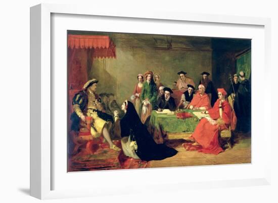 The Trial of Queen Catherine of Aragon, 1848 (Oil on Canvas)-Henry Nelson O'Neil-Framed Giclee Print
