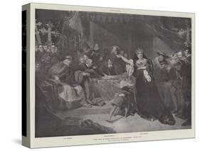 The Trial of Queen Katharine in Shakspere's Henry VIII-George Henry Harlow-Stretched Canvas