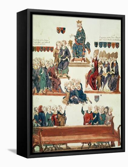 The Trial of Robert D'Artois, Count of Beaumont, Presided Over by Philip VI in 1331-Nicolas Claude Fabri De Peiresc-Framed Stretched Canvas