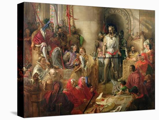 The Trial of Sir William Wallace at Westminster-William Bell Scott-Stretched Canvas