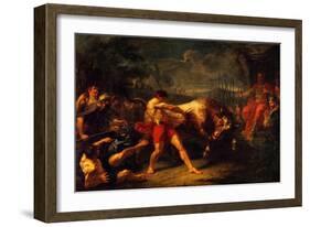 The Trial of Strength of Yan Usmar, 1796-Grigori Ivanovich Ugryumov-Framed Giclee Print