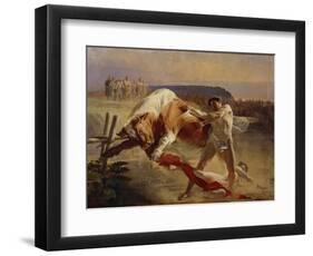 The Trial of Strength of Yan Usmovets, 1849-Yevgraf Semyonovich Sorokin-Framed Giclee Print