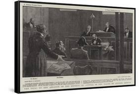 The Trial of the Assassin of the Empress of Austria in the Palais De Justice, Geneva-null-Framed Stretched Canvas