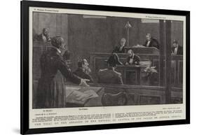 The Trial of the Assassin of the Empress of Austria in the Palais De Justice, Geneva-null-Framed Giclee Print