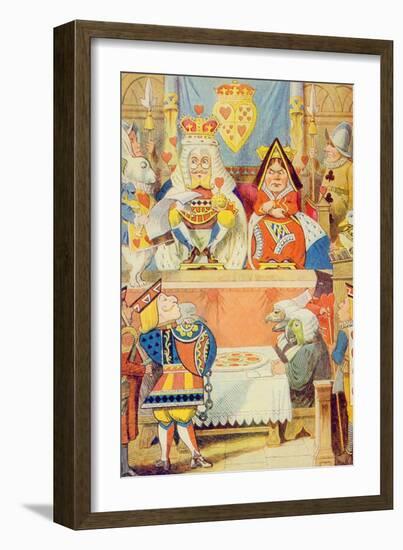 The Trial of the Knave of Hearts, Illustration from Alice in Wonderland by Lewis Carroll-John Tenniel-Framed Giclee Print