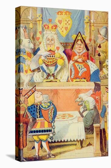 The Trial of the Knave of Hearts, Illustration from Alice in Wonderland by Lewis Carroll-John Tenniel-Stretched Canvas