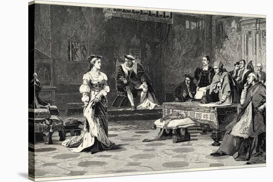 The Trial of the Marriage Between Henry VIII and Catherine of Aragon Which Ends in Divorce-null-Stretched Canvas