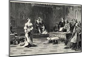 The Trial of the Marriage Between Henry VIII and Catherine of Aragon Which Ends in Divorce-null-Mounted Photographic Print