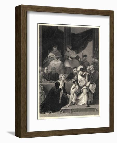 The Trial of the Marriage Between Henry VIII and Catherine of Aragon-Harry Payne-Framed Art Print