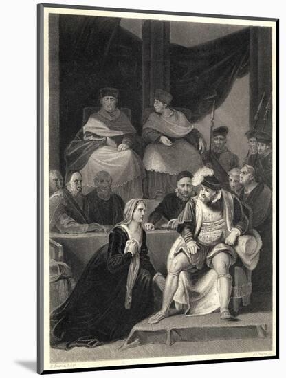 The Trial of the Marriage Between Henry VIII and Catherine of Aragon-Harry Payne-Mounted Art Print