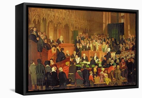 The Trial of the Warranty of a Horse in the County Court of Lancaster Castle-Edward Villiers Rippingille-Framed Stretched Canvas