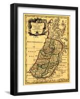 The Tribes of Israel in Palestine - Panoramic Map-Lantern Press-Framed Art Print