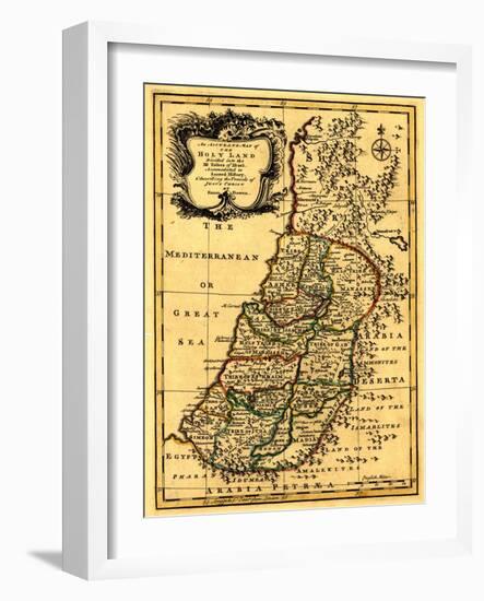 The Tribes of Israel in Palestine - Panoramic Map-Lantern Press-Framed Art Print