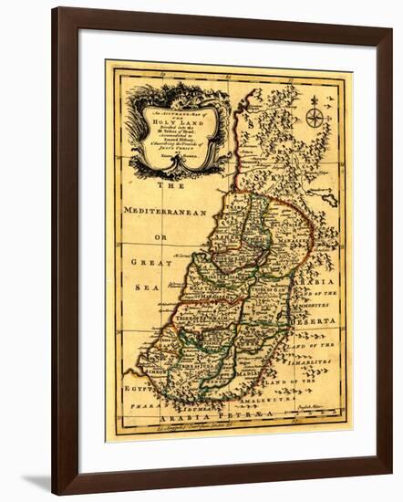 The Tribes of Israel in Palestine - Panoramic Map-Lantern Press-Framed Art Print