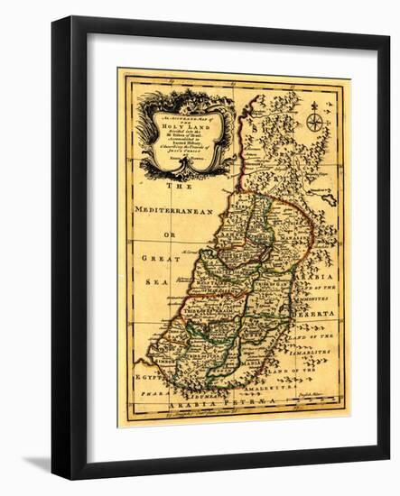 The Tribes of Israel in Palestine - Panoramic Map-Lantern Press-Framed Art Print